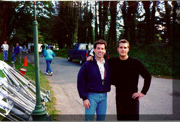 Click here to e-mail.   Screen Actors Guild & AFTRA union member Ferguson (left) working on the Warner Bros.'s movie set with fellow actor and pal Chris O'donnell !